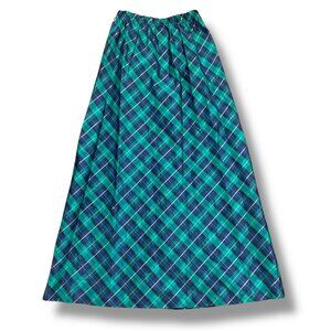 VTG Anthony Richards Women’s Skirt Tartan Blue Green Holidays Sz 10 Retro Grunge